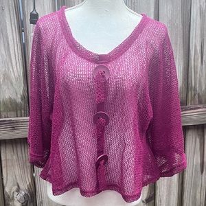 Noelle See Thru Cropped Blouse; OSFM